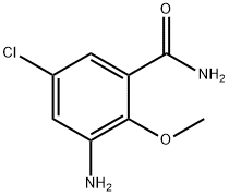 3-氨基-5-氯-2-甲氧基苯甲酰胺, 1533869-46-3, 结构式