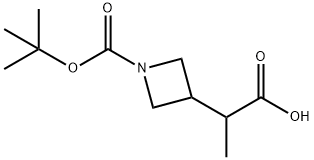 2-{1-[(tert-butoxy)carbonyl]azetidin-3-yl}propanoic acid 结构式