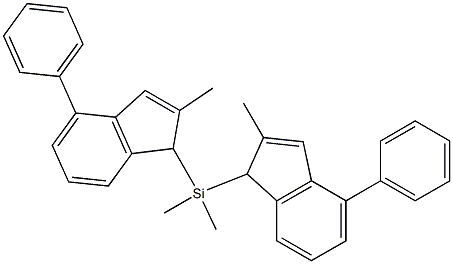 1H-Indene, 1,1'-(dimethylsilylene)bis[2-methyl-4-phenyl-,153733-76-7,结构式