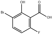 3-bromo-6-fluoro-2-hydroxybenzoic acid Struktur