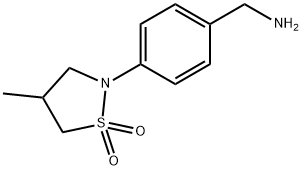 2-[4-(aminomethyl)phenyl]-4-methyl-1,2-thiazolidine-1,1-dione Struktur