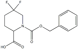 1-((benzyloxy)carbonyl)-5,5-difluoropiperidine-2-carboxylic acid Structure