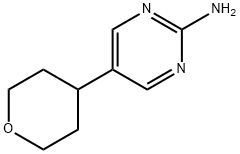 2-Amino-5-(oxan-4-yl)pyrimidine Struktur