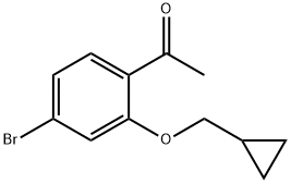 1-(4-Bromo-2-cyclopropylmethoxyphenyl)-ethanone,1548886-22-1,结构式