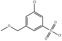 3-氯-5-(甲氧基甲基)苯磺酰氯 结构式