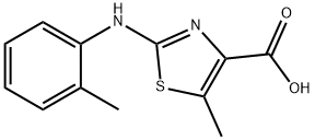 5-Methyl-2-o-tolylaminothiazole-4-carboxylic acid,1550050-19-5,结构式