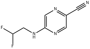 5-[(2,2-difluoroethyl)amino]pyrazine-2-carbonitrile Struktur
