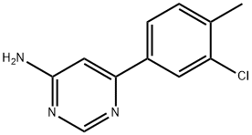 6-(3-chloro-4-methylphenyl)pyrimidin-4-amine, 1550535-53-9, 结构式