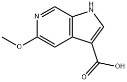 5-methoxy-1H-pyrrolo[2,3-c]pyridine-3-carboxylic acid Struktur