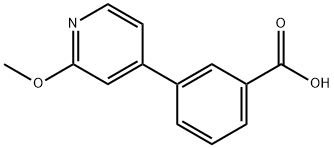 3-(2-Methoxypyridin-4-yl)benzoic acid 化学構造式
