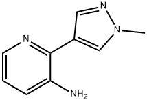 2-(1-methyl-1H-pyrazol-4-yl)pyridin-3-amine 结构式