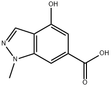 4-hydroxy-1-methyl-1H-indazole-6-carboxylic acid Structure