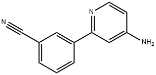 4-Amino-2-(3-cyanophenyl)pyridine Structure