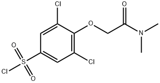 3,5-dichloro-4-[(dimethylcarbamoyl)methoxy]benzene-1-sulfonyl chloride Structure