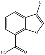 3-chlorobenzofuran-7-carboxylic acid 化学構造式