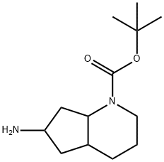 tert-Butyl 6-aminooctahydro-1H-cyclopenta[b]pyridine-1-carboxylate Struktur