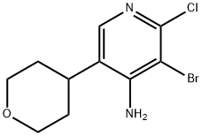 4-Amino-2-chloro-3-bromo-5-(oxan-4-yl)pyridine Structure