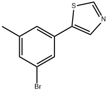 3-Methyl-5-(thiazol-5-yl)bromobenzene 化学構造式