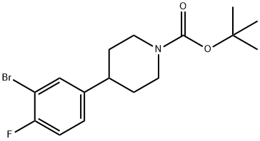 4-(N-Boc-Piperidin-4-yl)-2-bromo-1-fluorobenzene Structure