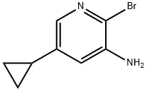 3-Amino-2-bromo-5-cyclopropylpyridine Structure