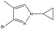 3-Bromo-4-methyl-1-(cyclopropyl)-1H-pyrazole,1563532-45-5,结构式
