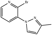 2-BROMO-3-(3-METHYL-1H-PYRAZOL-1-YL)PYRIDINE 结构式