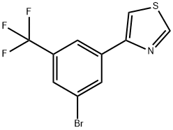 3-Trifluoromethyl-5-(thiazol-4-yl)bromobenzene,1563533-53-8,结构式