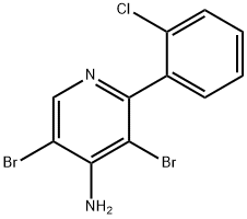4-Amino-3,5-dibromo-2-(2-chlorophenyl)pyridine Struktur