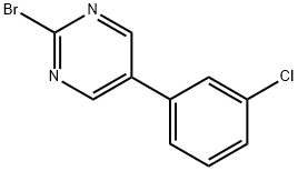 2-Bromo-5-(3-chlorophenyl)pyrimidine Struktur