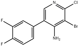 4-Amino-2-chloro-3-bromo-5-(3,4-difluorophenyl)pyridine Structure