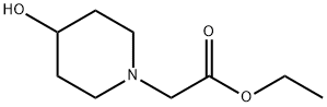 2-(4-ヒドロキシピペリジン-1-イル)酢酸エチル 化学構造式
