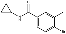 4-溴-N-环丙基-3-甲基苯甲酰胺,1564656-09-2,结构式