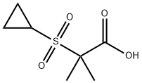 2-(cyclopropanesulfonyl)-2-methylpropanoic acid Structure