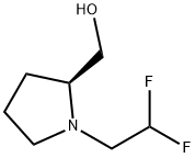 [(2S)-1-(2,2-difluoroethyl)pyrrolidin-2-yl]methanol Struktur
