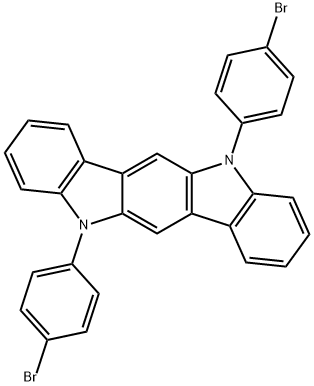 5,11-di(4-bromophenyl)indolo[3,2-b]carbazole Structure