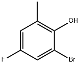 2-溴-4-氟-6-甲基苯酚, 1572185-50-2, 结构式