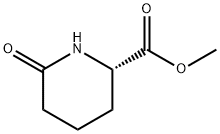 2-Piperidinecarboxylic acid, 6-oxo-, methyl ester, (2S)- 化学構造式