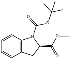 1H-Indole-1,2-dicarboxylic acid, 2,3-dihydro-, 1-(1,1-dimethylethyl) 2-methyl ester, (2R)- Structure