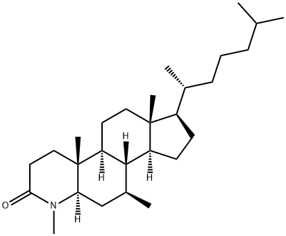 (4aR,4bS,6aR,7R,9aS,9bS,10S,11aR)-7-[(1R)-1,5-Dimethylhexyl]hexadecahydro-1,4a,6a,10-tetramethyl-2H-indeno[5,4-f]quinolin-2-one Struktur