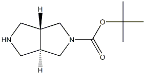 tert-butyl (3aR,6aR)-hexahydropyrrolo[3,4-c]pyrrole-2(1H)-carboxylate Struktur