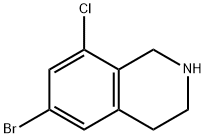 6-溴-8-氯-1,2,3,4-四氢异喹啉, 1592348-11-2, 结构式