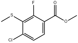 Methyl 4-chloro-2-fluoro-3-(methylthio)benzoate 化学構造式
