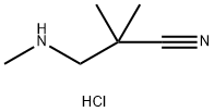 2,2-dimethyl-3-(methylamino)propanenitrile hydrochloride Structure