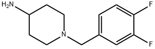 1-[(3,4-difluorophenyl)methyl]piperidin-4-amine 化学構造式