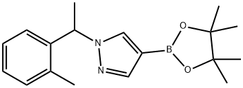 4-(4,4,5,5-Tetramethyl-1,3,2-dioxaborolan-2-yl)-1-(1-o-tolylethyl)-1H-pyrazole Struktur