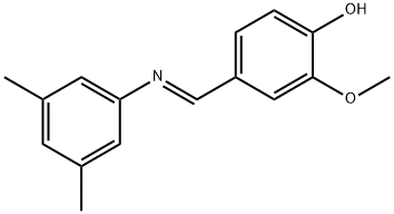 4-{[(3,5-dimethylphenyl)imino]methyl}-2-methoxyphenol 结构式