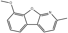 8-methoxy-2-methylbenzofuro[2,3-b]pyridine 化学構造式