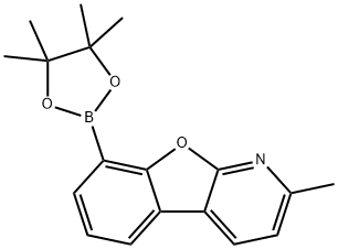 2-methyl-8-(4,4,5,5-tetramethyl-1,3,2-dioxaborolan-2-yl)benzofuro[2,3-b]pyridine 化学構造式
