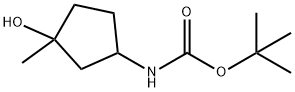 tert-butyl (3-hydroxy-3-methylcyclopentyl)carbamate 化学構造式