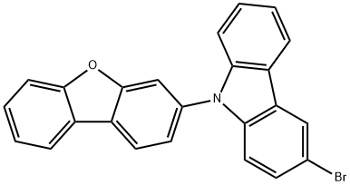 3-溴 -9-(二苯并[ B,D ]呋喃 -3-基) -9H- 咔唑,1613325-84-0,结构式